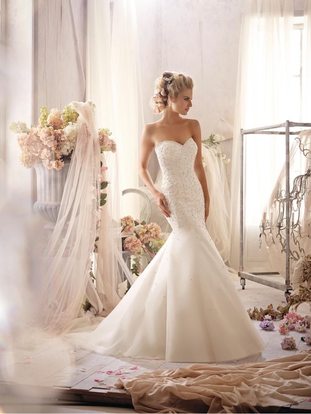 Mori Lee Ivory Beaded A-Line Bridal Skirt